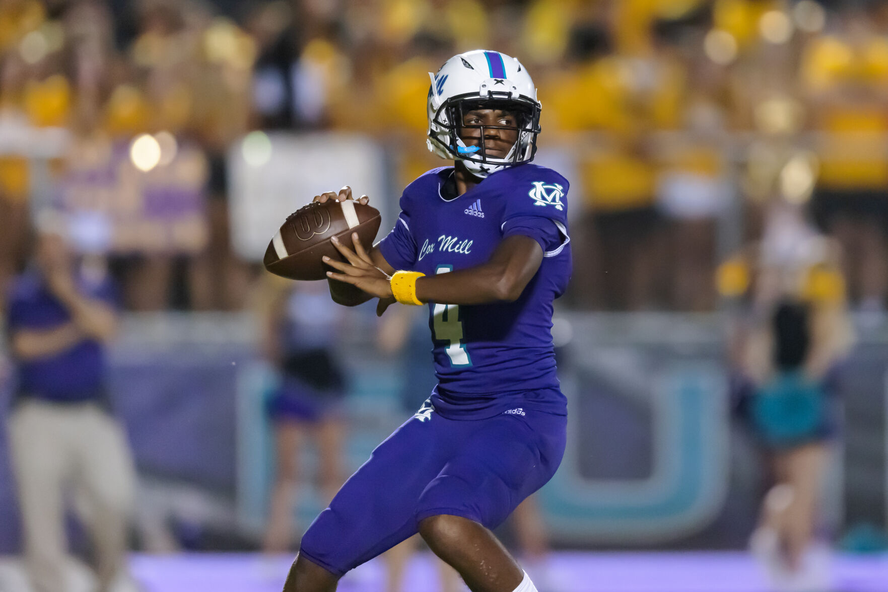 The Hough Huskey defeated the Cox Mill Chargers 48-7 on Friday night at Cox Mill High School.